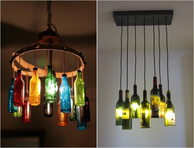 Светильники, люстры и лампы из бутылок своими руками - идеи и описание
