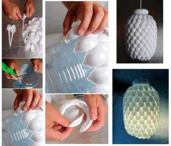 Светильники, люстры и светильники из бутылок своими руками – идеи и инструкции