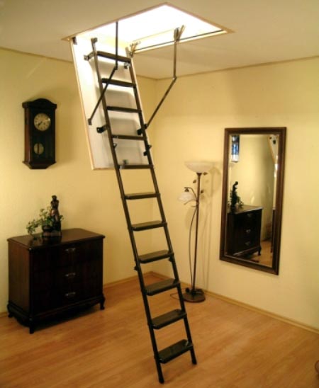 Чердачные лестницы: складные и раздвижные. Как сделать лестницу на чердак своими руками?