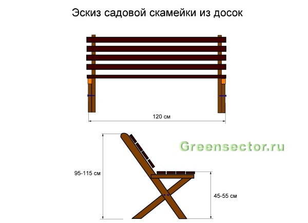 Скамейка для дачи своими руками – варианты конструкции и способы изготовления