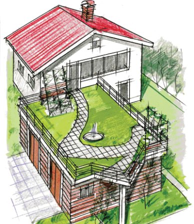 Терраса на крыше дома, гараж, веранда – обустройство и дизайн